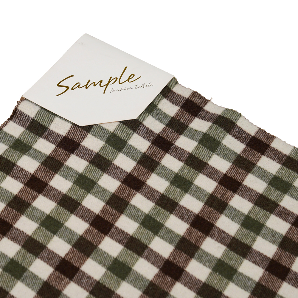 100 % andet, 410G/M grøn, brun og hvid, tweedgarn, ML-701234