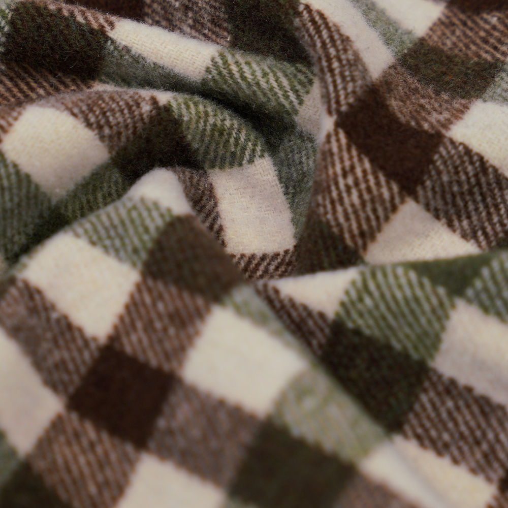 100 % andet, 410G/M grøn, brun og hvid, tweedgarn, ML-701234