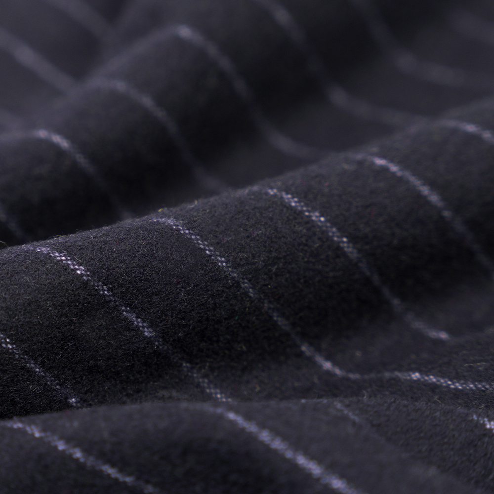 53% uld, 47% polyester, 350G/M, Zhiqing + hvid, lodret stribet flannelstof, ML-317245X-2