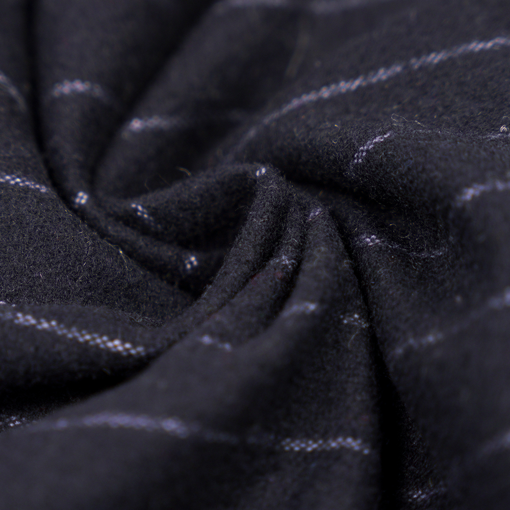 53% uld, 47% polyester, 350G/M, Zhiqing + hvid, lodret stribet flannelstof, ML-317245X-2