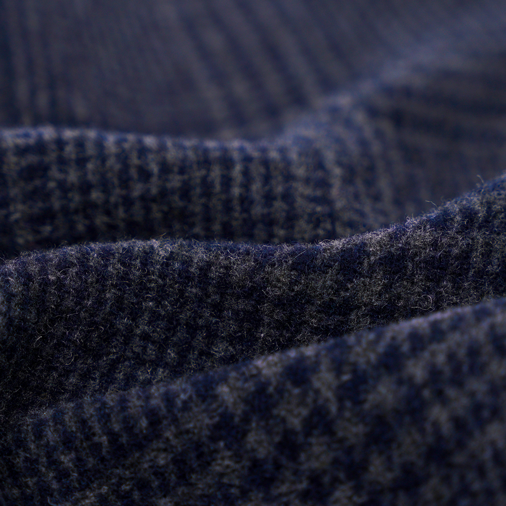55 % uld, 45 % andet, r 645G/M, marineblå, dobbeltsidet fløjlsstof, ML-3010305-1