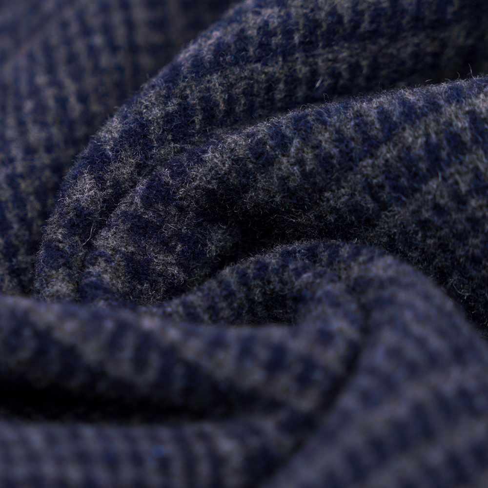 55 % uld, 45 % andet, r 645G/M, marineblå, dobbeltsidet fløjlsstof, ML-3010305-1